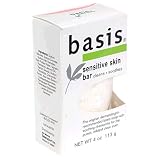 Basis Sensitive Skin Bar, Cleans + Soothes, 4 Ounces