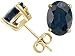 2.00 cttw 14k Yellow Gold Genuine Oval Sapphire Earring Studs in 14k Yellow Gold