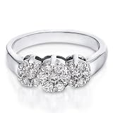Endless Diamond Cluster Ring 3/4ctw