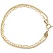 18kt Gold Over Sterling Silver Triple .060 Light Rolo Link Chain Bracelet 7.5in