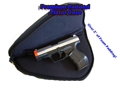 Premium Airsoft Padded Handgun Pistol Gun Case Black