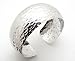 Jewelry : Wide Sterling Silver Hammered Matte Oxidized Finish Cuff Bracelet