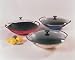 Le Creuset Cast Iron Wok with Glass Lid, Volcanic, 36 cm