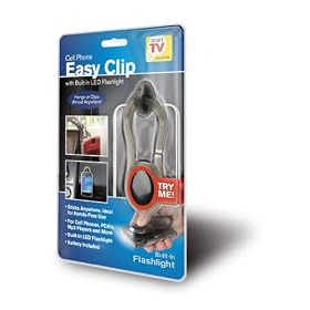 Easy Clip for Your Cell Phone, Pda, Mp3 with Built in LED Flashlight