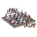CIVIL WAR SOLDIER THEME CHESS BOARD AND GAME PIECE SET