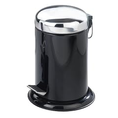 Wenko 17902100 Kosmetik-Treteimer Retoro - Edelstahl rostfrei, 3 Liter, 21.5 x 30 x 23 cm, schwarz gl�nzend