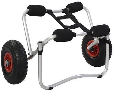 Aluminum Kayak Jon Boat Canoe Gear Dolly Cart Trailer Carrier Trolley Wheels New