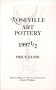 Roseville Art Pottery 1997 1/2 Price Guide Vol. I