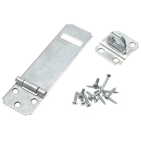 Stanley Hardware 3-1/2-Inch Adjustable Staple Safety Hasp, Zinc Plated #811800700