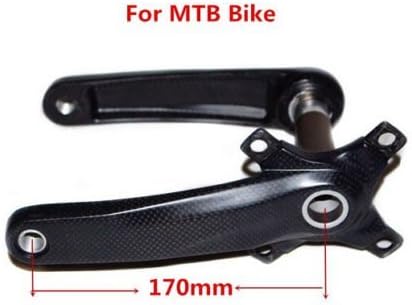 Full Carbon Fiber Bicycle Crank Road/MTB Mountain Bike Crankset Ultra-light Matte Finish (for MTB Bike)
