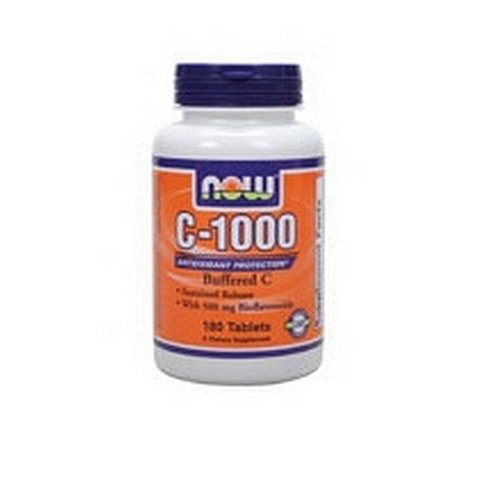 Now Foods C-1000 Buffered C With 500mg Bioflavonoids Sustained Release 180 Tablets by Now Foods