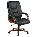 High Back Executive Leather Chair - Black Cherry