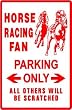 HORSE RACING FAN PARKING sign * st. gamble