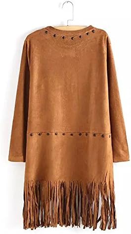 Lace Inn Women's Suedette Fringe Shift Dress (M)
