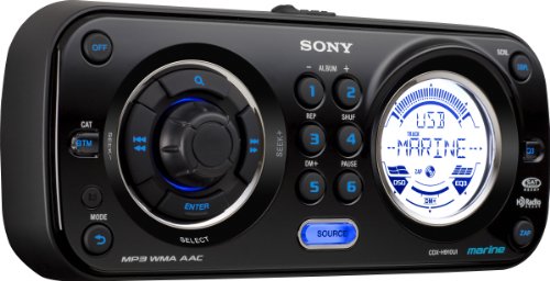 Sony CDXH910UI Marine CD Receiver MP3/WMA/AAC Player with USB Wire for iPod and USB Devices (Black)