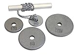 Power Wrist Roller w/ 1" Grey Plates (1.25lb, 2.5lb, 5lb, 7.5lb)