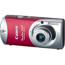 Canon Powershot SD30 5MP Digital Elph Camera with 2.4x Optical Zoom (Rockstar Red)