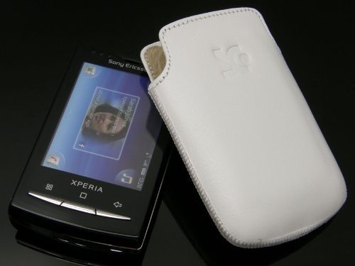 Suncase Ledertasche f&uuml;r Sony Ericsson Xperia X10 Mini wei&szlig; Preisvergleich