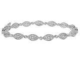Antique Style Diamond Bracelet 1/2 Carat (ctw) in 14K White Gold