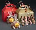 Red Gift Box- Great American Bite Size pretzels