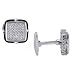 14K White Gold Onyx Diamond Men's Cufflinks 1.45 Ctw