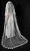 Ivory Bridal Veil with Detailed Edges For Wedding, Quinceañera, Party or Costume