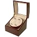 Double Watch Winder For 2 Automatic Watch Built in IC Program Runs AC or Battery Operation Cherry Finish Gift Box
