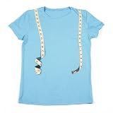 Tape Measure T-shirt in Aqua||EVAEX
