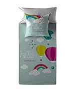 COSTURA Juego De Sábanas Ballon Ride (Azul Celeste)