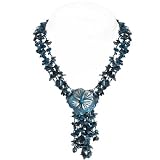 ShellPearlNecklace-FlowerDesign(TEAL)