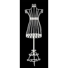 Schneiderpuppe aus Eisen weiss MF17748