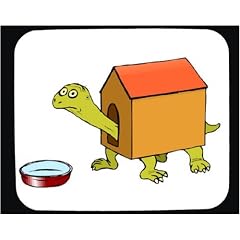Mauspad mit der Grafik: Haustier, Humor, Schildkr�te, doghouse, Tier, lustig