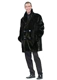 Mens Ranch Mink Double Breasted Car Coat Jacket