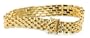 14k Yellow Gold 5 Row Italian Panther Bracelet, 7"