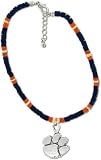 Clemson Tigers Wood Bead Bracelet/Anklet