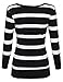 MBE Women's Women's Basic Striped Button-Down Cardigan