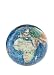 3" Marine Blue Gemstone Globe Paperweight