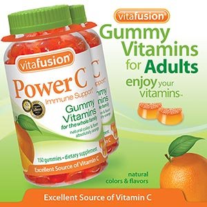 Vitafusion Power C, Gummy Vitamins For Adults, 150-Count, Pack Of Two