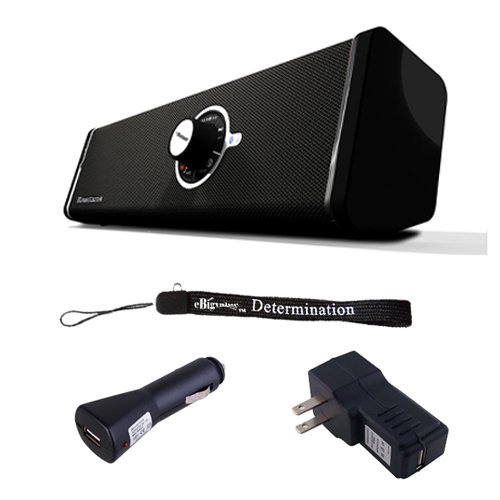 Portable Premium User-Friendly Outdoor and Indoor Quality Speakers with A2DP Bluetooth 2.0 Rechargeable Battery and Built in Ni-MH Battery that plays up to 10 hours For Sony S ( S1 ) Android 4.0 Candybar Tablet ( 16GB 16GB 3G 32GB ) + Includes a BLACK Tra