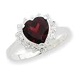 Sterling Silver Garnet Ring