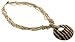Coconut Pendant Necklace with Antic Beige Color Beads - Pendant: 60x60mm