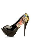 9 To Five Peep Toes With Floral Print