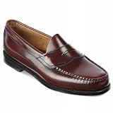 Men's Bass Leavitt Penny Burgundy Brush Dress Shoe