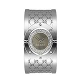 Gucci 112 Twirl Rotating 37 Diamond Brown Steel Ladies Watch YA112416 by Gucci