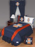 ILLINOIS FIGHTING ILLINI 5PC TWIN BEDDING SET NCAA