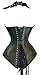 Jusian Women's Push Up PU Leather Boned Corset Bustier