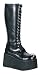Men's Knee High Platform Boots with Front Skull Design