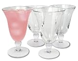 Artland Iris Clear Footed Ice Tea, Set of 4