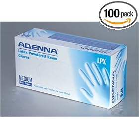 Adenna, Inc. / Latex Powdered Exam Gloves, Ergonomically Designed, Small / ADCLPX222