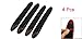 TOOGOO(R) 4 Pcs Adhesive Front Back Auto Car Edge Safety Bumper Guard Protector Black
